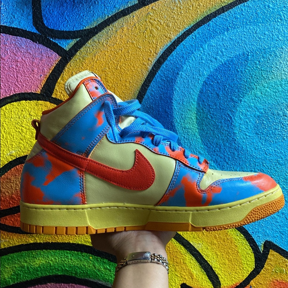 Nike dunk high 1985 orange acid wash